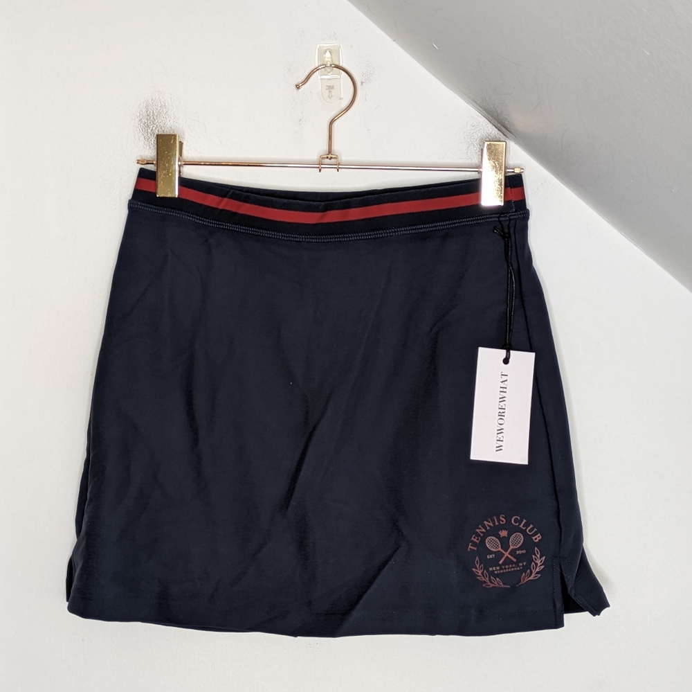 WEWOREWHAT Active Tennis Club Skort Blue/Red NEW Size S Preppy Sporty